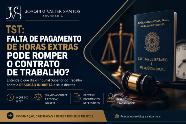 TST: Falta de pagamento de hora extra pode romper o contrato.