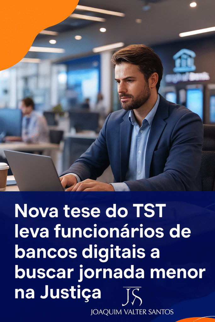 Nova tese do TST leva funcionários de bancos digitais a buscar jornada menor na Justiça.